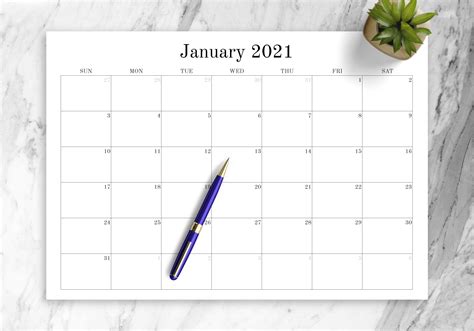 January Printable Calendar 2024. . Download free calendar